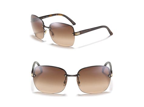 brown gucci sunglasses women's|gucci rimless sunglasses women.